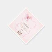 Aardbei, Gans, Boog Lijst Stippen Baby shower Servet (Hoek)