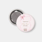 Aardbei,Gans,Bow Frame Stippen Baby Shower Magneet (Voorkant / Achterkant)