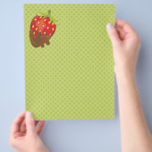 Aardbei gedompeld in chocolade flyer (Hand)