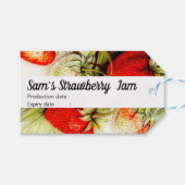 aardbei - gepersonaliseerd jam cadeaulabel (Voorkant (Horizontaal))