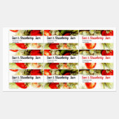  aardbei - gepersonaliseerd jam labels (Vel)