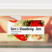  aardbei - gepersonaliseerd jam labels (Aangebracht)