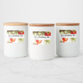 aardbei - gepersonaliseerd jam voedselcontainer etiket (Flessen)