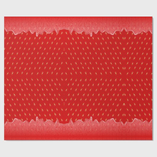 Aardbei getextureerde achtergrond Vloeibaar fruit  Cadeaupapier (Vlak)