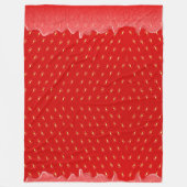 Aardbei getextureerde achtergrond Vloeibaar fruit  Fleece Deken (Voorkant)