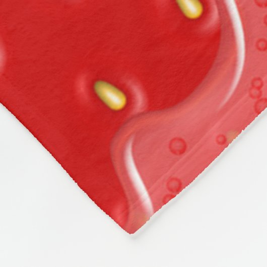 Aardbei getextureerde achtergrond Vloeibaar fruit  Fleece Deken (Hoek)