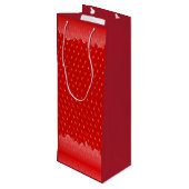 Aardbei getextureerde achtergrond Vloeibaar fruit  Wijn Cadeautas (Achterkant Gekanteld)