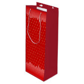 Aardbei getextureerde achtergrond Vloeibaar fruit  Wijn Cadeautas (Voorkant Gekanteld)