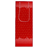 Aardbei getextureerde achtergrond Vloeibaar fruit  Wijn Cadeautas (Voorkant)