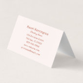 Aardbei gevouwen Visitekaartje  Schattige (Achterkant)