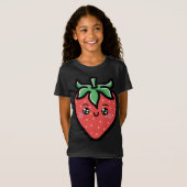 Aardbei Gezicht Berry Fruitarian Aardbeien Frui T-shirt (Voorkant volledig)