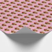 Aardbei Gift Wrapping Paper Aardbeien Cadeaupapier (Hoek)