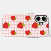 aardbei gingham Case-Mate iPhone case (Achterkant (horizontaal))