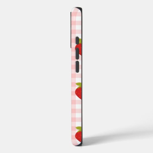 aardbei gingham Case-Mate iPhone case (Achterkant / Links)