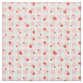 Aardbei Gingham Fabric Stof (Swatch)