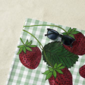 Aardbei Gingham Fitness Strandlaken (In situ)