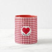 Aardbei Gingham Love Mok (Midden)