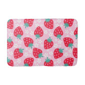 Aardbei Girly Coquette Roze & Rode Badmat (Voorkant)