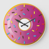 Aardbei Glazed Doughnut Grote Klok (Voorkant)