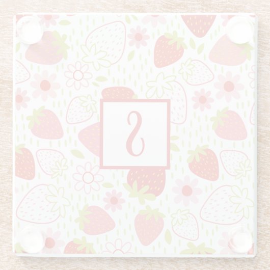 Aardbei Glazen Onderzetter (Achterkant)