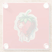 Aardbei Glazen Onderzetter (Achterkant)