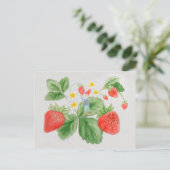 Aardbei Gnome Briefkaart (Staand voorkant)