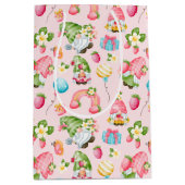 Aardbei Gnome Garden Little Girl's Birthday Medium Cadeauzakje (Voorkant)