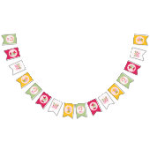 Aardbei Gnome Garden Little Girl's Birthday Vlaggetjes (Alle)