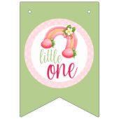 Aardbei Gnome Garden Little Girl's Birthday Vlaggetjes (Eerste vlag)