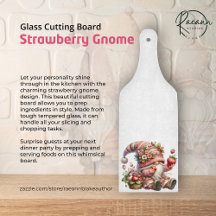 Aardbei Gnome Glas Snijplank