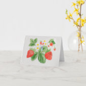 Aardbei Gnome-kaart Kaart (Gele Bloem)