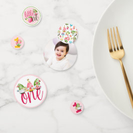 Aardbei Gnome Little One 1e verjaardag foto Confetti