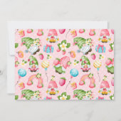 Aardbei Gnome Little One 1e verjaardag foto Kaart (Achterkant)