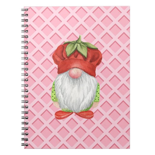 Aardbei Gnome Notitieboek (Voorkant)