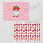 Aardbei Gnome Notitiekaartje (Voorkant / Achterkant)