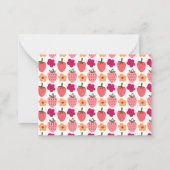 Aardbei Gnome Notitiekaartje (Achterkant)