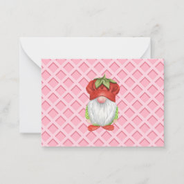 Aardbei Gnome Notitiekaartje
