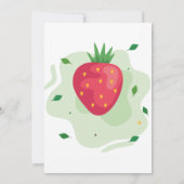 Aardbei Groen Rood Fruit Baby shower Kaart (Achterkant)