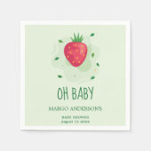 Aardbei Groen Rood Fruit Baby shower Servet (Voorkant)