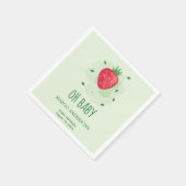 Aardbei Groen Rood Fruit Baby shower Servet (Hoek)
