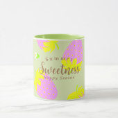 Aardbei groen roze mok (Midden)