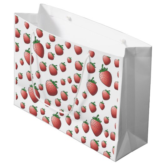 Aardbei Groot Cadeauzakje (Voorkant Gekanteld)