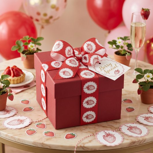Aardbei Grosgrain Lint