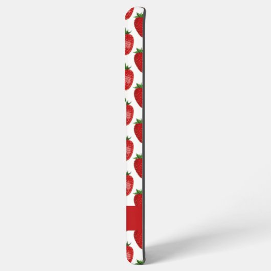 Aardbei-grot monogram samsung galaxy hoesje (Achterkant horizontaal)