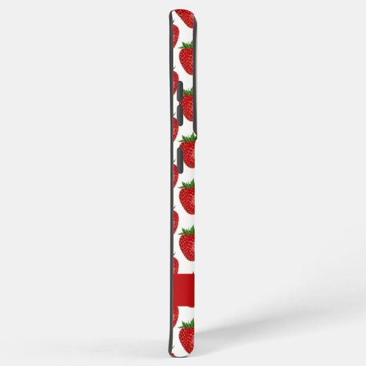 Aardbei-grot monogram samsung galaxy hoesje (Rechterkant)