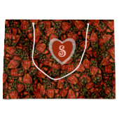 Aardbei grote geschenkzak groot cadeauzakje (Voorkant)