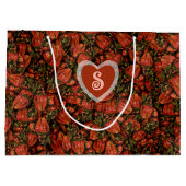 Aardbei grote geschenkzak groot cadeauzakje (Achterkant)