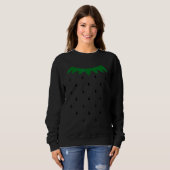 Aardbei Halloween Costume Simple Black Seeds voor Trui (Voorkant volledig)