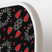 Aardbei Halloween Pickleball Paddle (Links Detail)