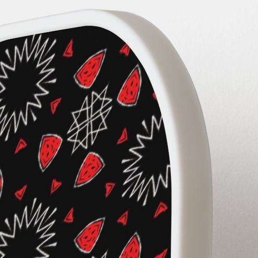 Aardbei Halloween Pickleball Paddle (Links Detail)